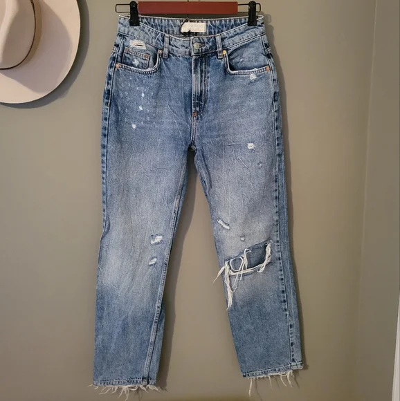 Free People We The Free Distressed Jeans Size 25 - Picture 2 of 12